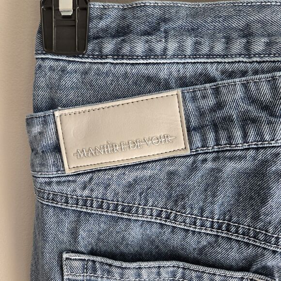 Maniere De Voir Jeans Size 8 Faux Snaps Tilted Waist No Stretch - Picture 4 of 7